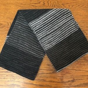 The North Face Wide Infinity Scarf Black/White Stripe Pattern, layer, cute